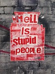 street art, hell, stupid people